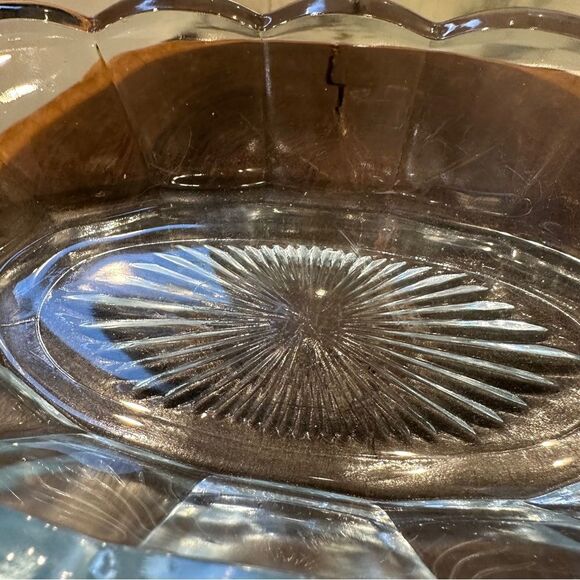 Indiana Glass Blue Scalloped Art Glass Bowl 10” - Picture 6 of 8